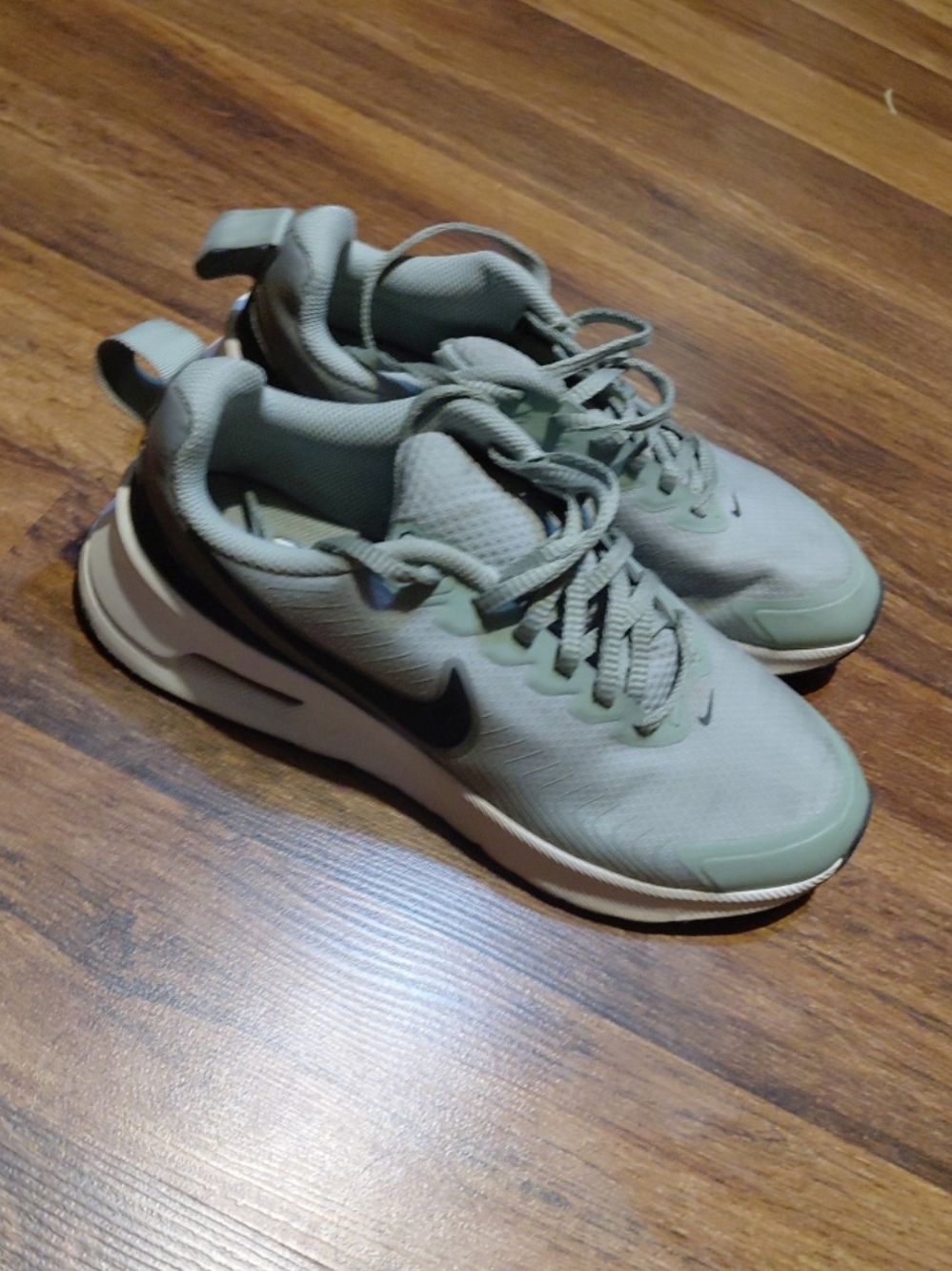 Nike Men’s Sage Green Athletic Sneakers with Black Swoosh